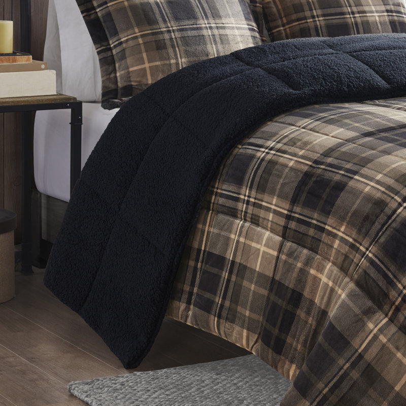 Woolrich Alton Plush to Sherpa Down Alternative Comforter Set Reviews Wayfair